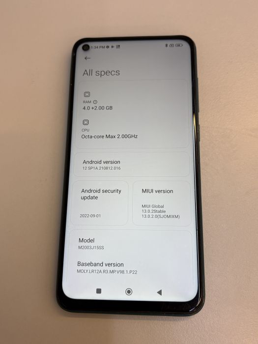 Redmi Note 9 4G · 6/7
