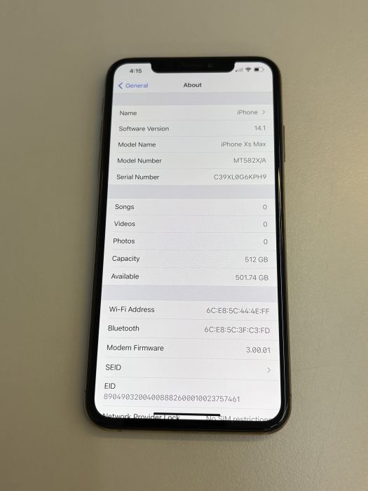 iPhone XS Max · 7/9