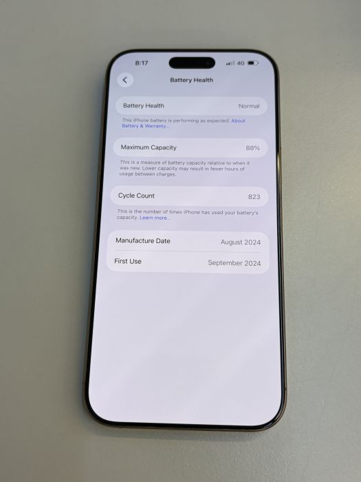 iPhone 16 Pro Max · 8/9