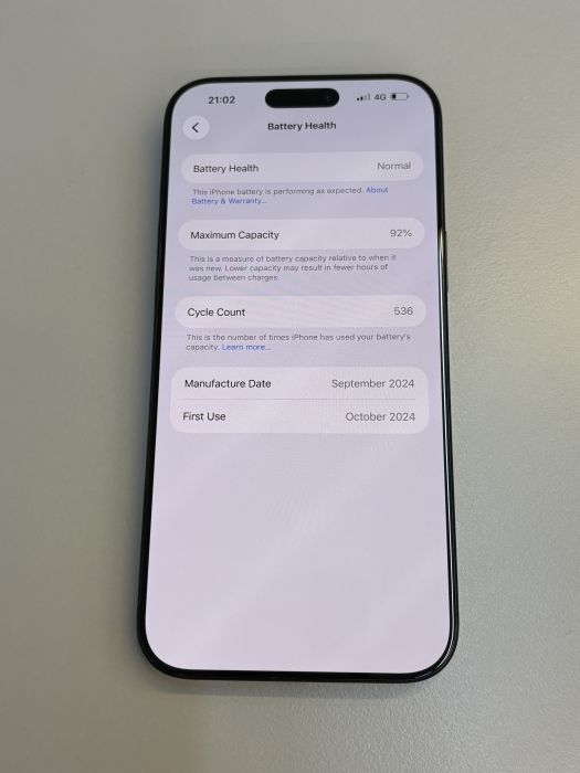 iPhone 16 Pro Max · 8/9